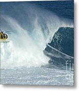 Laird Hamilton Going Left At Jaws Metal Print