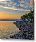 Lake Erie Harbor Sunset Metal Print