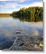 Lake With Fall Color Metal Print