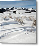 Lamar Valley Winter Scenic Metal Print