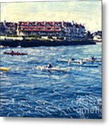 Landing Kayaking Metal Print