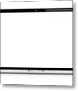 Laptop In Black And Silver Color With Reflection Metal Print