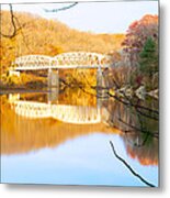 Last Vestiges Of Autumn Loch Raven Reservoir Metal Print