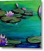 Lavender Lillies Metal Print