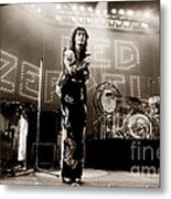 Led Zeppelin Lights 1975 Tinted Metal Print