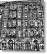Led Zeppelin Physical Graffiti Building In Black And White Metal Print