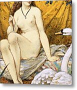 Leda And The Swan Metal Print