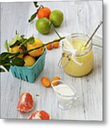 Lemon Curd With Citrus Metal Print