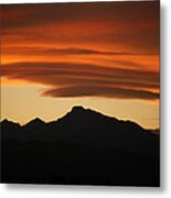 Lenticular Clouds Over Longs Peak Metal Print