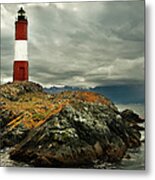 Les Eclaireurs Lighthouse At End Of The Metal Print