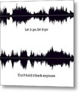 Let It Go - Music And Motivational  Typography Art Poster Metal Print