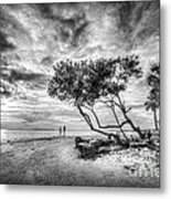 Let's Stay Here Forever Bw Metal Print