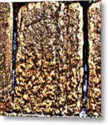 Letters In The Wailing Wall Metal Print