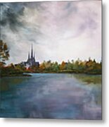 Lichfield Catherdral A View From Stowe Pool Metal Print