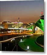 Light Trails At The Exhibition Centre Metal Print