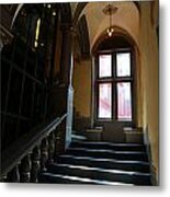 Lighted Stairs Metal Print