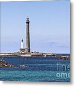 Lighthouse At Ile Vierge Brittany France Metal Print