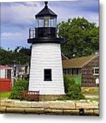 Lighthouse At Mystic Seaport Metal Print