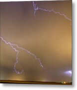 Lightning Thunderstorm The Big And The Small Metal Print