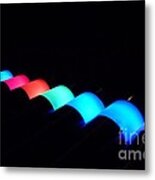 Lights In The Night_solar Lamps Metal Print