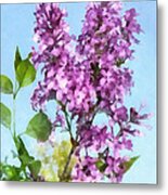 Lilacs Against The Sky Metal Print