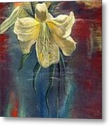 Lily With Abstraction Metal Print
