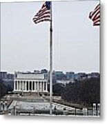 Lincoln And Wwii Monuments 1 Metal Print