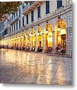 Liston Square Of Corfu - Greece Metal Print