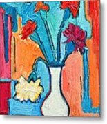 Little Carnations China Pink Flowers Metal Print