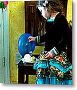 Little Girl At Party Metal Print