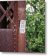 Live Wire Keep Off Metal Print