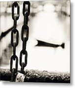 Locked. Amsterdam Canal. Trash Sketches From Amsterdam Metal Print
