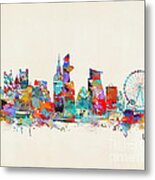 London City Skyline Metal Print