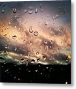 London Raindrops Metal Print