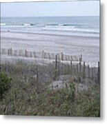 Lone Beach Walker Metal Print