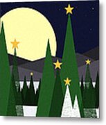 Long Night Moon Metal Print