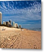 Looking North Along The Beach Metal Print