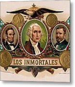 Los Inmortales Cigar Box Label Metal Print