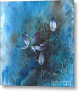 Lotus In The Night Metal Print