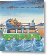 Love And Peace At Sea Metal Print