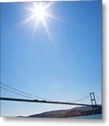 Low Angle View Of The Bosphorus Bridge Metal Print