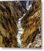 Lower Falls Of Grand Canyon Of Yellowstone Metal Print