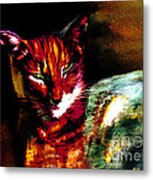 Lucifer Sam Tiger Cat Metal Print