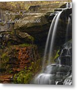 Luke Scripture Waterfall Metal Print