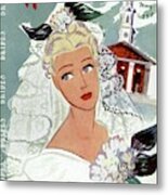 Mademoiselle Cover Featuring An Illustration Metal Print