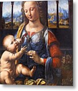 Madonna Of The Carnation Metal Print