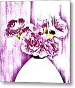 Magenta Purple Carnations Metal Print