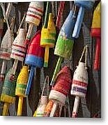 Maine Fishing Buoys Metal Print