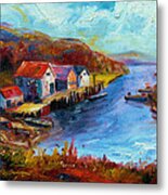 Maine Harbor Metal Print