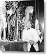 Man Wearing A Suit By Costume Winners Metal Print